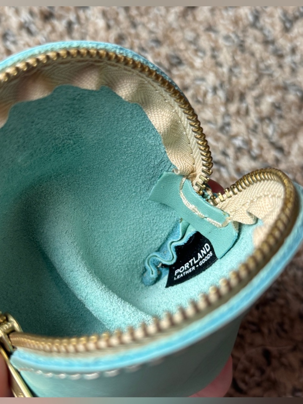 Portland Leather Goods PLG Mint Fortune Cookie Coin Pouch - Picture 6 of 8